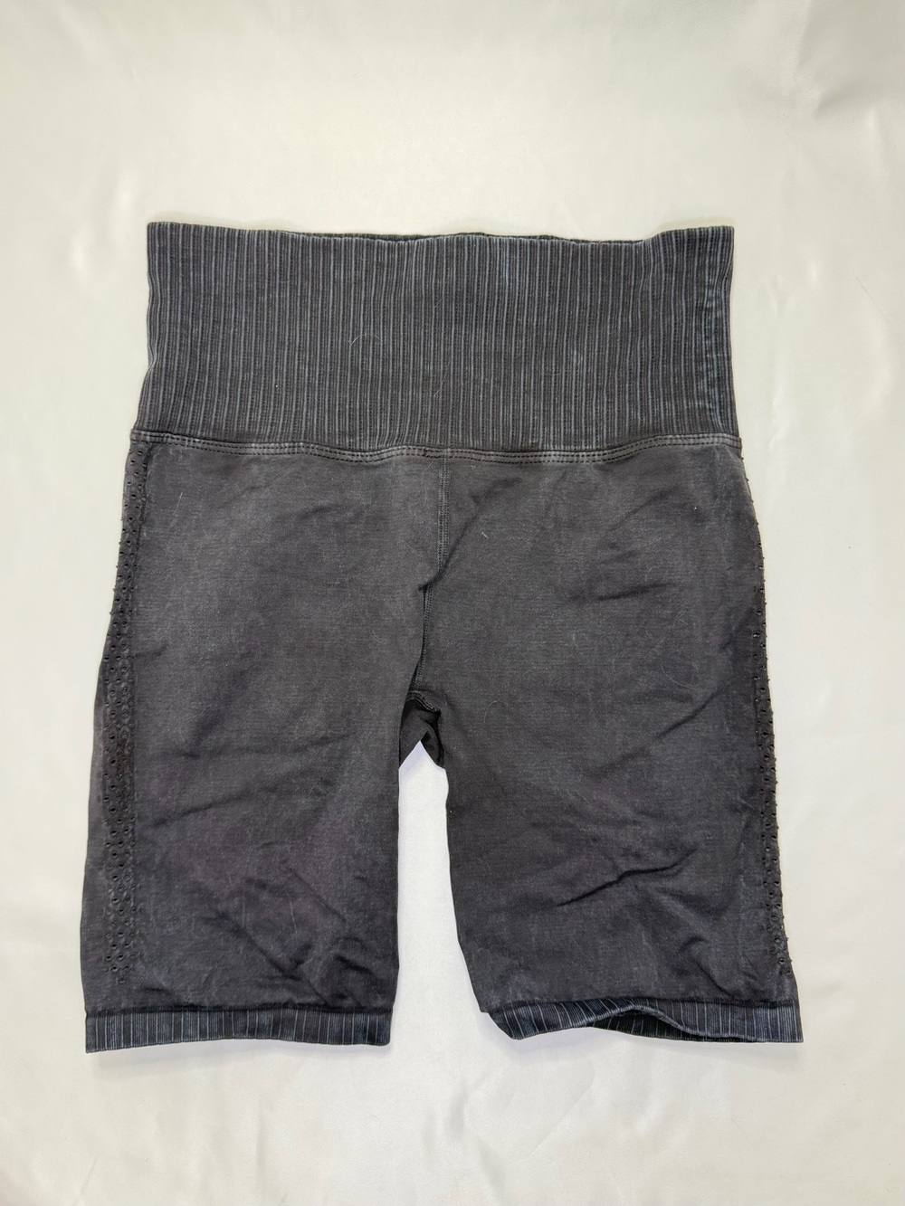 Free People Movement Washed Black Biker Shorts